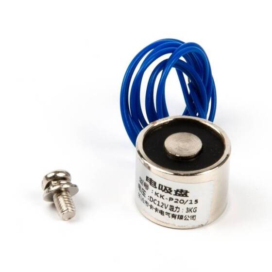 P20/15 12V DC Elektromıknatıs - 3 kg Tutma Kuvveti - 1