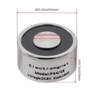 P13/27 6V DC Elektromıknatıs 1.5KG Tutma Gücü - 3
