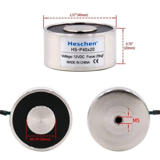 P200/40 24V DC Elektromıknatıs 1000KG Tutma Gücü - 5
