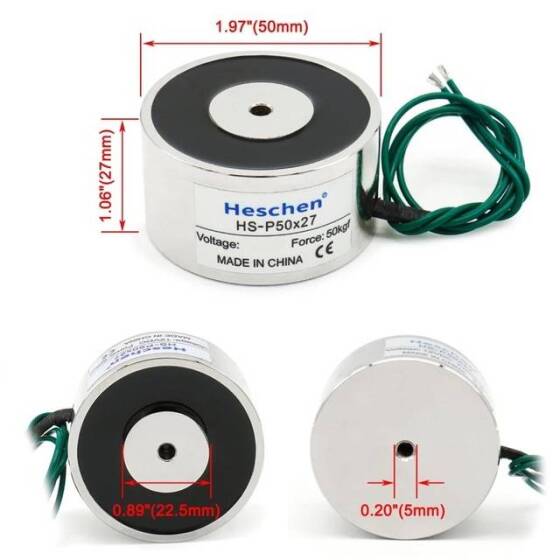 P15/15 24V DC Elektromıknatıs 2.5KG Tutma Gücü - 4