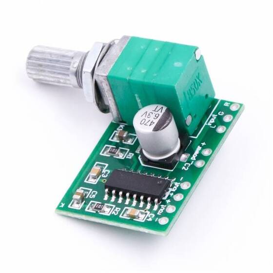 PAM8403 Mini 5V Ayarlı Dijital Amplifikatör Kartı (USB ile Güçlendirilebilir) - 5