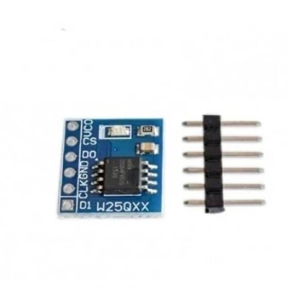 QSPI DIP Breakout Kartı - W25Q64 - 64 MBit 8 Mbyte - 5