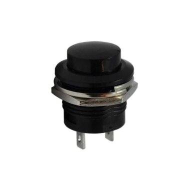 R13-507 16mm Yaylı Push Buton - Siyah - Görsu Elektronik