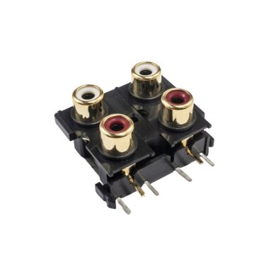 RC14 3.5mm İkili Stereo RCA Jack Dişi - PCB Tip - Görsu Elektronik