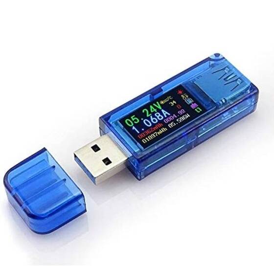 RD AT34 Haneli USB 3-0 Renkli LCD Voltmetre Ampermetre Gerilim Akım Ölçer Multimetre Pil Şarj Güç Bankası USB Test Cihazı - 1