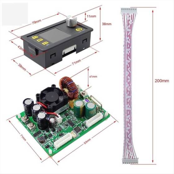 RD DPS5015 İletişim Sabit Gerilim Akım DC Adım Aşağı Güç Kaynağı Modülü Buck Gerilim Dönüştürücü LCD Voltmetre 50 V 15A - 3