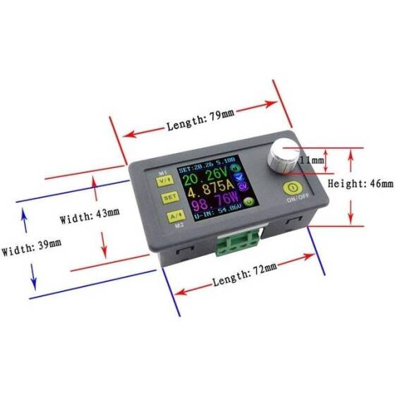 RD DPS8005 Programlanabilir Sabit Gerilim Akım Kademeli Güç Kaynağı Modülü Voltmetre Ampermetre Buck Dönüştürücü 80V 5A - 5