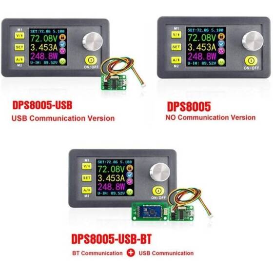 RD DPS8005 Programlanabilir Sabit Gerilim Akım Kademeli Güç Kaynağı Modülü Voltmetre Ampermetre Buck Dönüştürücü 80V 5A USB İletişim Kartı + Bluetooth Kartlı - 6