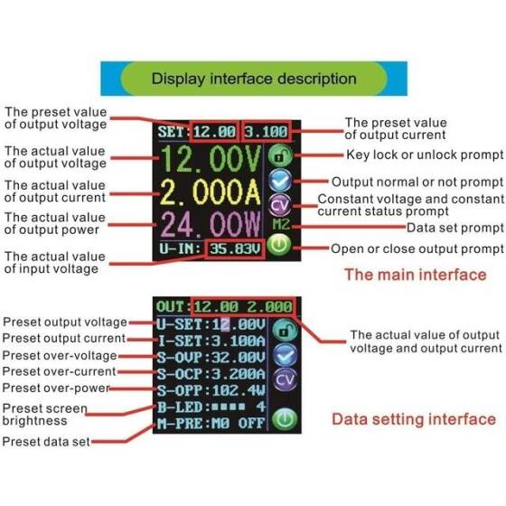 RD DPS8005 Programlanabilir Sabit Gerilim Akım Kademeli Güç Kaynağı Modülü Voltmetre Ampermetre Buck Dönüştürücü 80V 5A USB İletişim Kartlı - 3