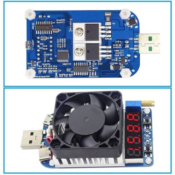 RD HD25 Tetikleyici QC2.0 QC3-0 Elektronik USB Yük Direnci Deşarj Akü Testi Ayarlanabilir Akım Gerilimi 4A 25W - 4