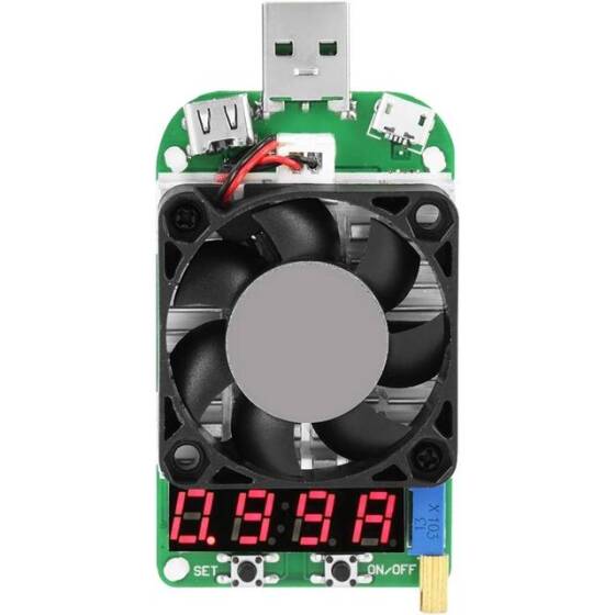 RD LD35 USB Arayüzü Elektronik Yük Direnci Deşarj Akü Testi LED Ekran Fan Ayarlanabilir Akım Gerilimi 5A 35W - 1