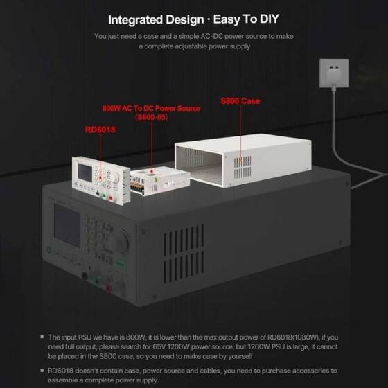 RD RD6018 USB WiFi DC DC Adım Aşağı Güç Kaynağı Modülü Buck Dönüştürücü Multimetre 60V 18A Ve 800W AC Wifi Hariç DC PSU'ya - 6