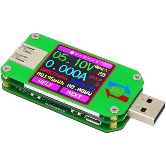 RD UM24C APP USB 2.0 LCD Ekran Voltmetre Ampermetre Pil Şarj Gerilimi Akım Ölçer Multimetre Kablo Ölçü Test Cihazı İle İletişim Sürümü - 1