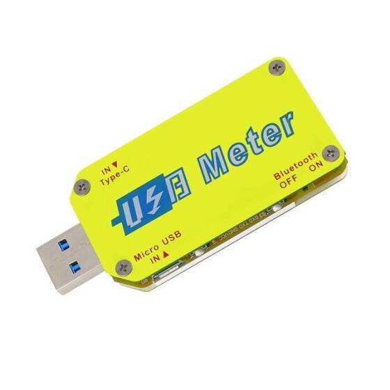 RD UM34C APP USB 3-0 Tip-C DC Voltmetre Ampermetre Gerilim Akım Ölçer Pil Şarj Ölçüsü Kablo Direnç Test Cihazı İle İletişim Sürümü - 3