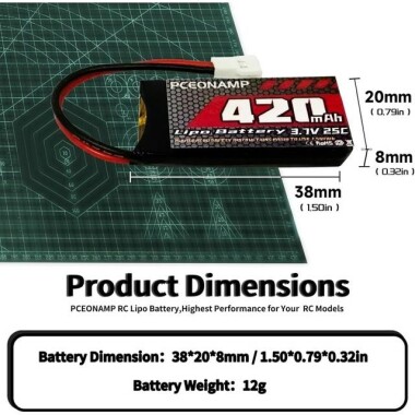 Kırmızı 2600MAH 3S 11.1V 25C Model Uçak LIPO Pil T Dişi - 3