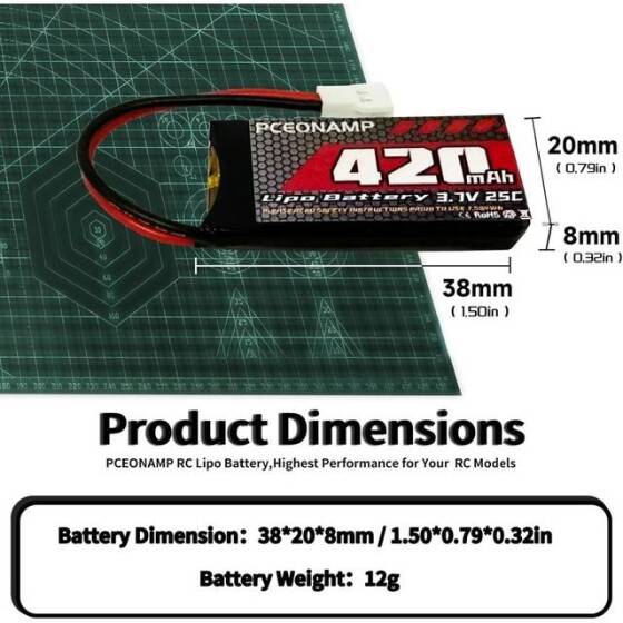 Kırmızı 2600MAH 3S 11.1V 25C Model Uçak LIPO Pil T Dişi - 3