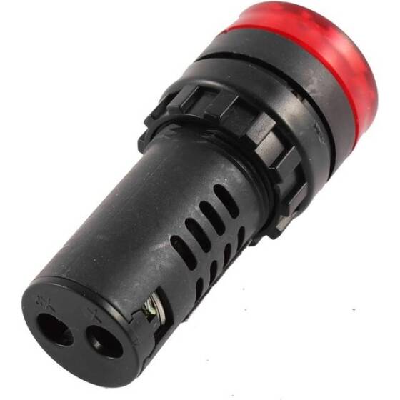 AD16-30SM 30mm 220V Kırmızı Işıklı Buzzer - Buzzerlı Sinyal Göstergesi - 2