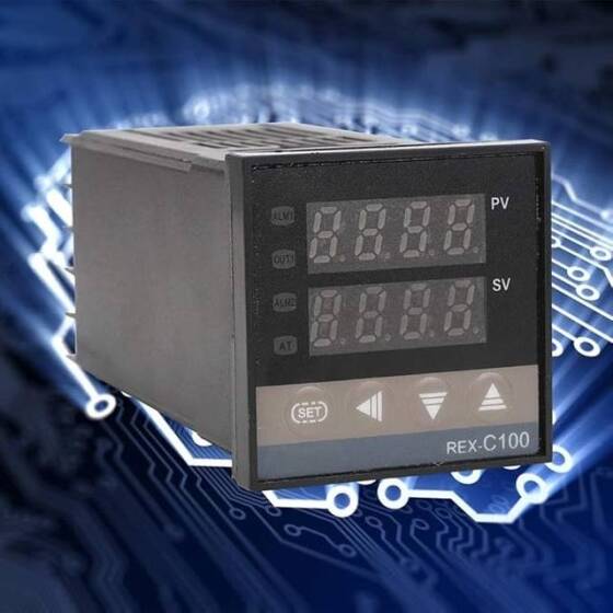 REXC100 Termostat + CJX2-0910 + K Termokupl 1m Prob Sensör Rölesi 220V Çıkış TC(K- J-S-E) / RTD (PT100- CU50) Üniversal Giriş - 5