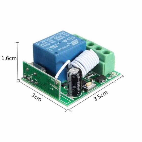 Rf Kablosuz 1 Kanal Röle Modülü Kumanda Seti 12V 10A - 2