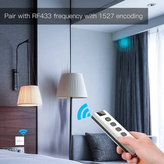 RF433 Perde Uzaktan Kumandası Pilli - 4