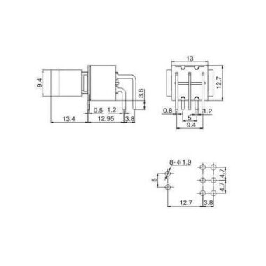 RLS-202 ON-ON 6 Pin Toggle Switch - 2