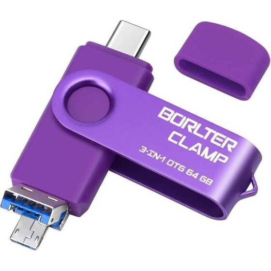 Robot Cube Siyah U304 Mor Kapak U Disk USB3.2 512GB - 1