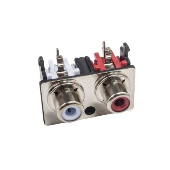 SCP662B 3.5mm Stereo RCA Jack Dişi - PCB Tip - 2