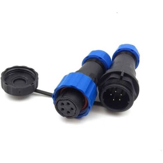 SD16 5 Pin 16mm Su Geçirmez Konnektör Takımı - 1