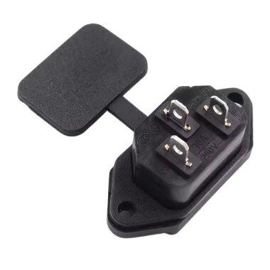 Silikon Kapaklı Erkek Power Soketi Üçlü Kulaklı - 2