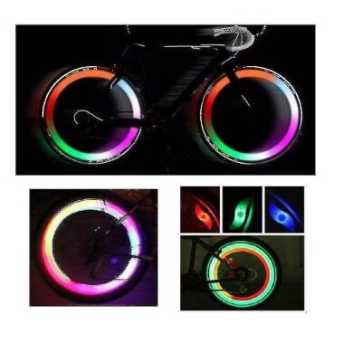 Silikon Tekerlek Bisiklet Lambası - Mavi Led - 2
