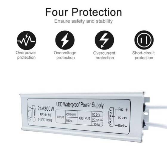 Silver Su Geçirmez Güç Kaynağı 300W 24V 12.5A - 2