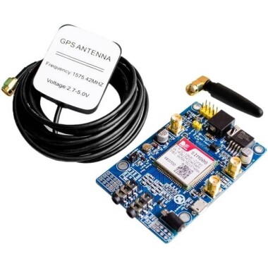 Sim808 Modülü - Gsm GPRS GPS IPX Geliştirme Kartı GPS Antenli - 2