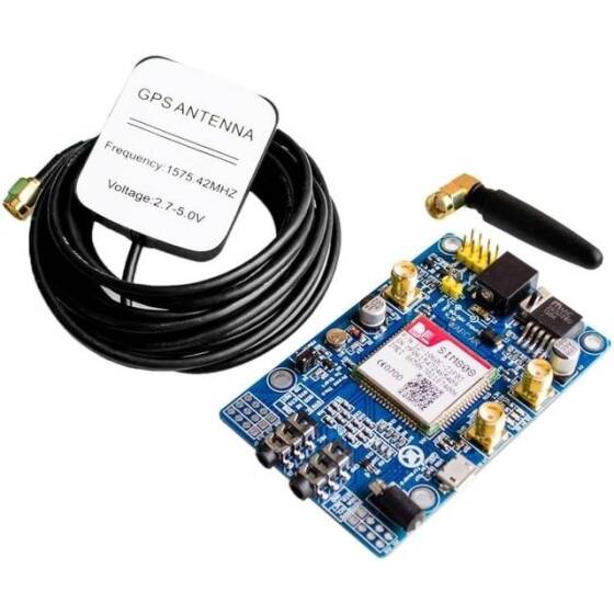 Sim808 Modülü - Gsm GPRS GPS IPX Geliştirme Kartı GPS Antenli - 2