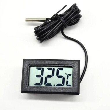 Siyah FY-10 LCD Elektronik Balık Tankı Su Dedektörü Termometre Akvaryum Dijital Termograf 1 Metre Kablolu Pilli - 2