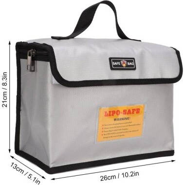 Siyah Lityum Pil Patlamaya Dayanıklı Çanta/Koruma Çantası Boyutu: 230x300mm - 4