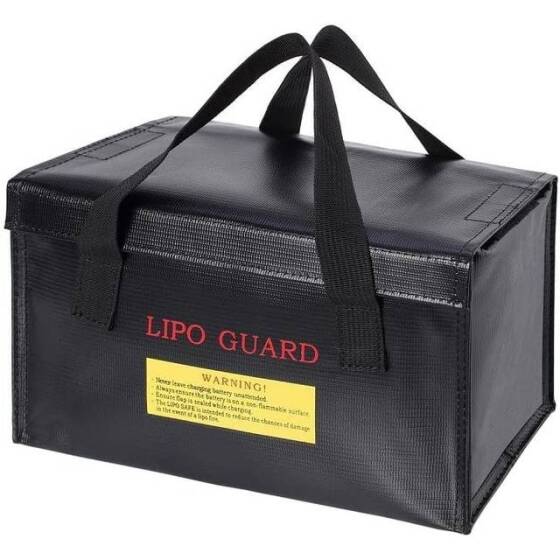 Siyah Lityum Pil Patlamaya Dayanıklı Çanta/Koruma Çantası Boyutu: 260x130x150mm - 2