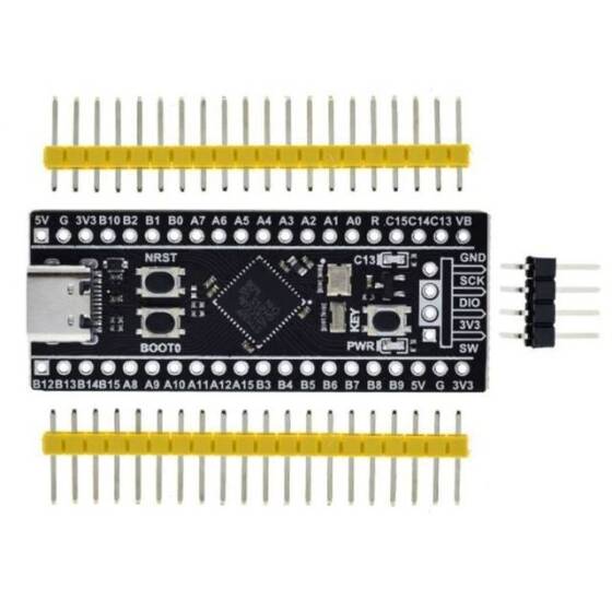 Siyah STM32F401CCU6 Geliştirme Kartı Tip-C - Lehimsiz - 2
