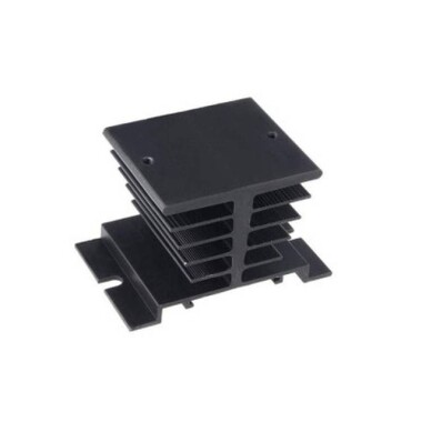 Siyah Tek Fazlı Solid State Röle SSR Isı Emici Tabanı 10A - 40A İçin Küçük Tip Isı Radyatörü 80x50x50mm - 2
