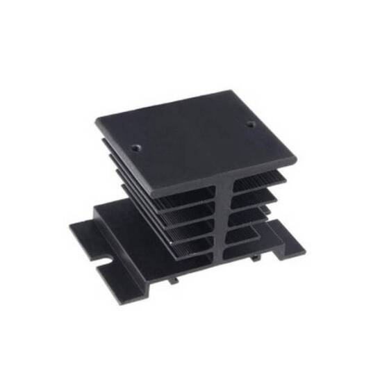 Siyah Tek Fazlı Solid State Röle SSR Isı Emici Tabanı 10A - 40A İçin Küçük Tip Isı Radyatörü 80x50x50mm - 2