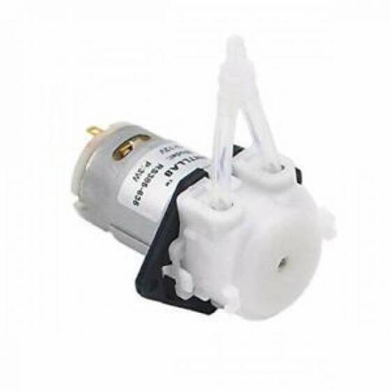 Siyah Tip L 24V Silikon Tüplü Sıvı Pompası ID:3mm-OD:5mm- 19-100mL/Dak. - 1