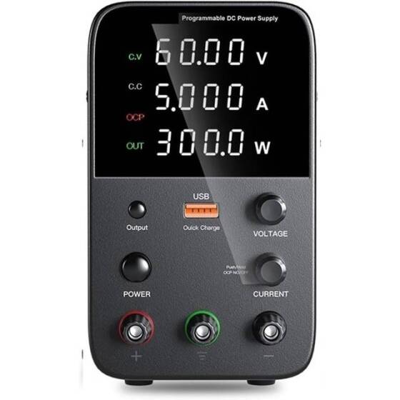 Siyah WPS605H 60V 5A DC Ayarlı Güç Kaynağı 110V US Fişli - 1
