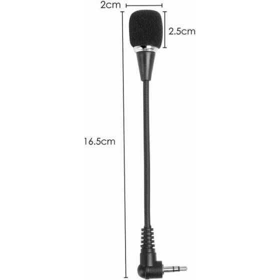 Siyah Yüksek Kaliteli Mini 3-5mm Mikrofon - 5