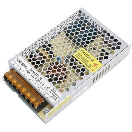 SiyahxH-24V-24W 1A Led Ultra İnce Fiberglas Panel İnce Şerit Kablolu Güç Kaynağı - 2
