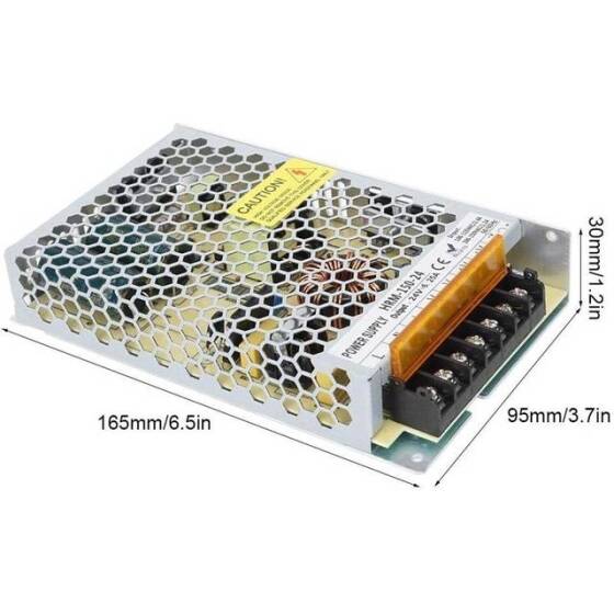 SiyahxH-24V-24W 1A Led Ultra İnce Fiberglas Panel İnce Şerit Kablolu Güç Kaynağı - 5