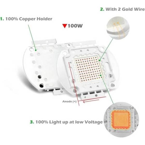 SMD 100W POWER LED Kırmızı - 4