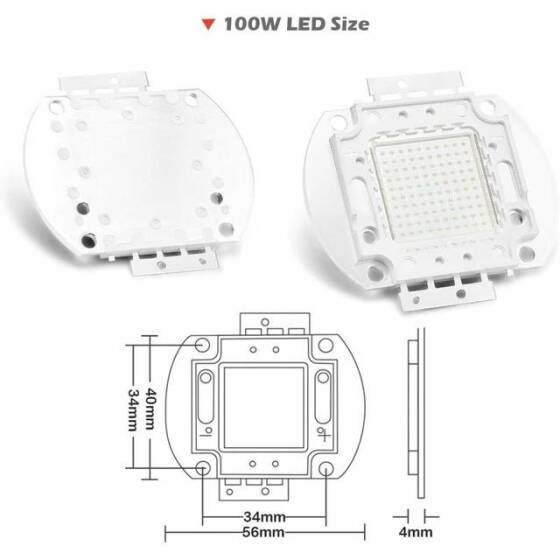 SMD 100W POWER LED Mavi 460-470nm - 4