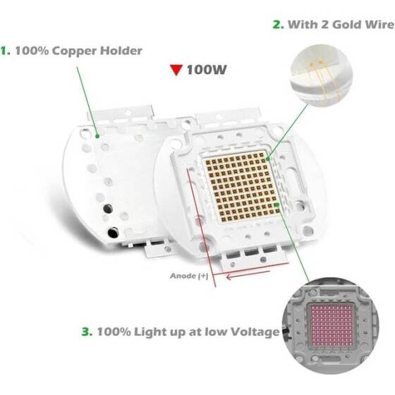 SMD 100W POWER LED Sıcak Beyaz 280-3200K - 3