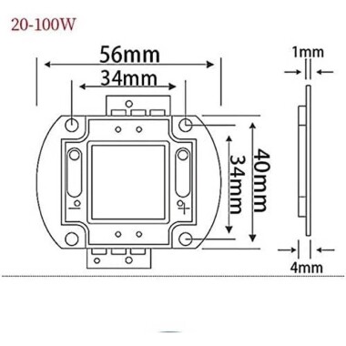 SMD 20W POWER LED Pembe - 3