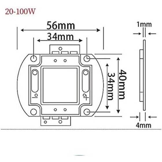 SMD 20W POWER LED Pembe - 3