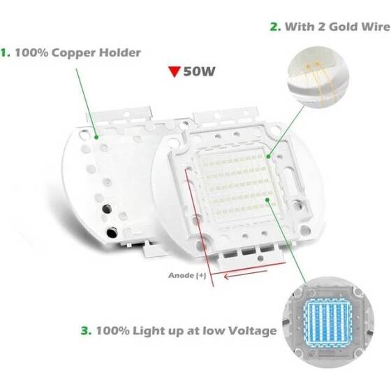 SMD 50W POWER LED Mavi - 4
